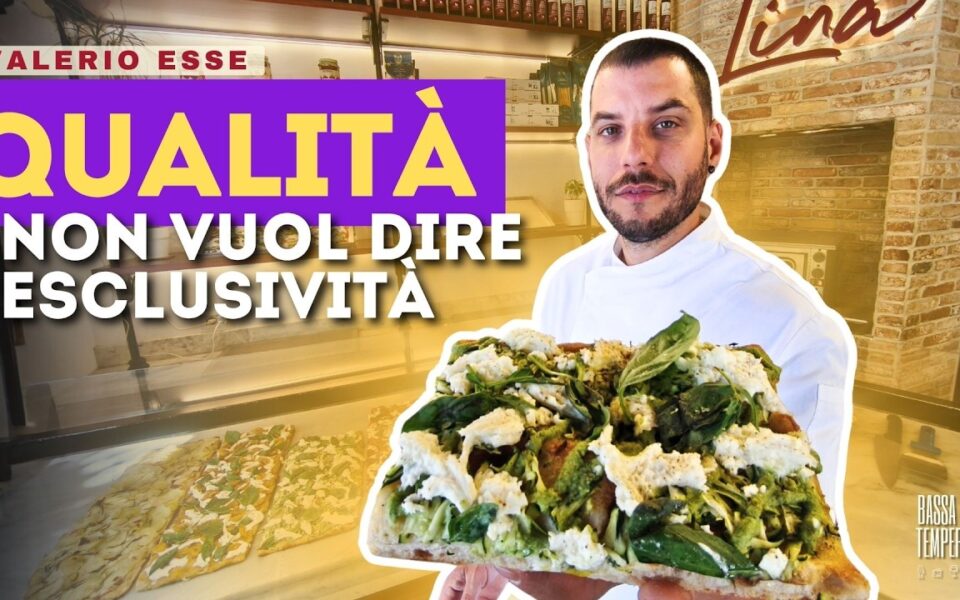 Valerio Esse e la pizza in teglia di Lina Pizza