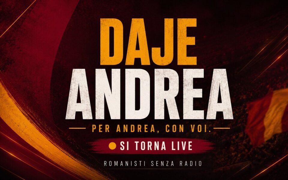 Simone Maurovich, Valerio Savaiano e Gabriel Stabinger nella diretta di Romanisti Senza Radio dedicata ad Andrea Menni e alla Roma