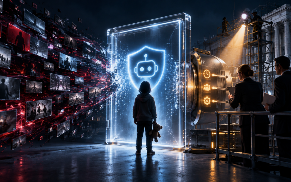 Un controllo digitale protegge un minore dall’accesso a contenuti per adulti su una piattaforma