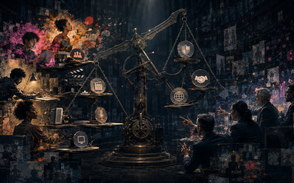 Creator e aziende cercano di pesare produzione diritti pubblico e distribuzione su una bilancia complessa